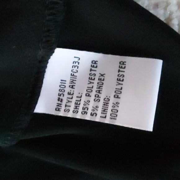 Signature by Sangria Embellished Pleated Empire Waist Dress 6 Black - Picture 12 of 16